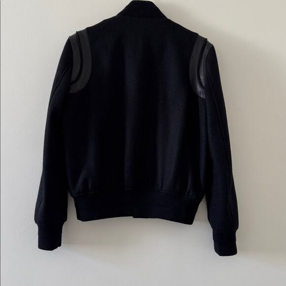 YSL Saint Laurent Men’s Wool Bomber Jacket Black Size 46 - Picture 9 of 13